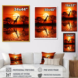 Savanna Safari Adventure giraffe - Giraffe Canvas Wall Art