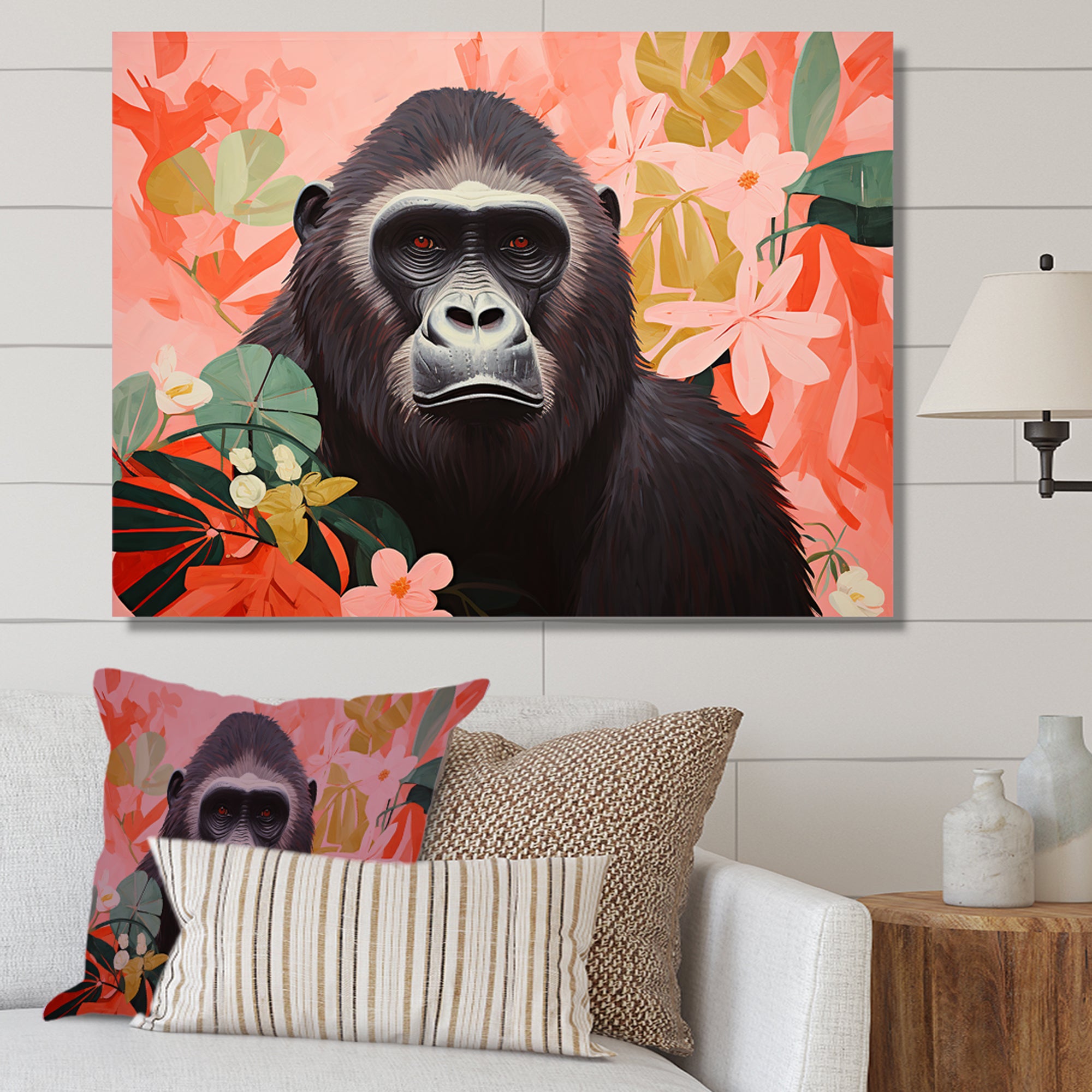 Vibrant Gorilla Portrait - Gorilla Wall Decor
