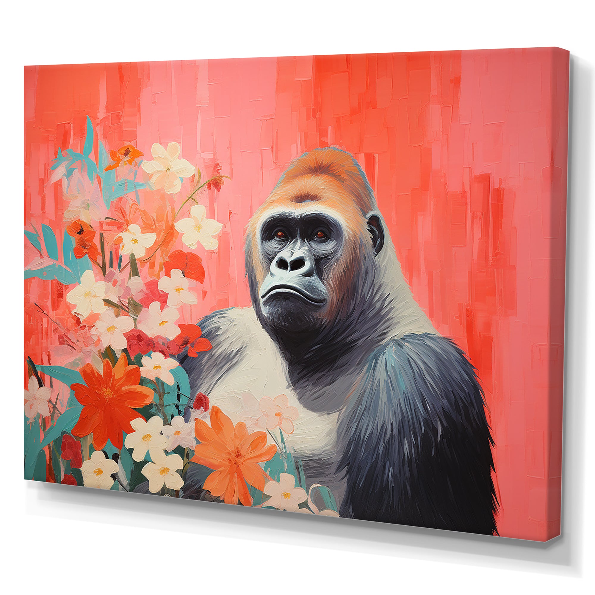 Vibrant Gorilla blooms - Gorilla Wall Art Prints
