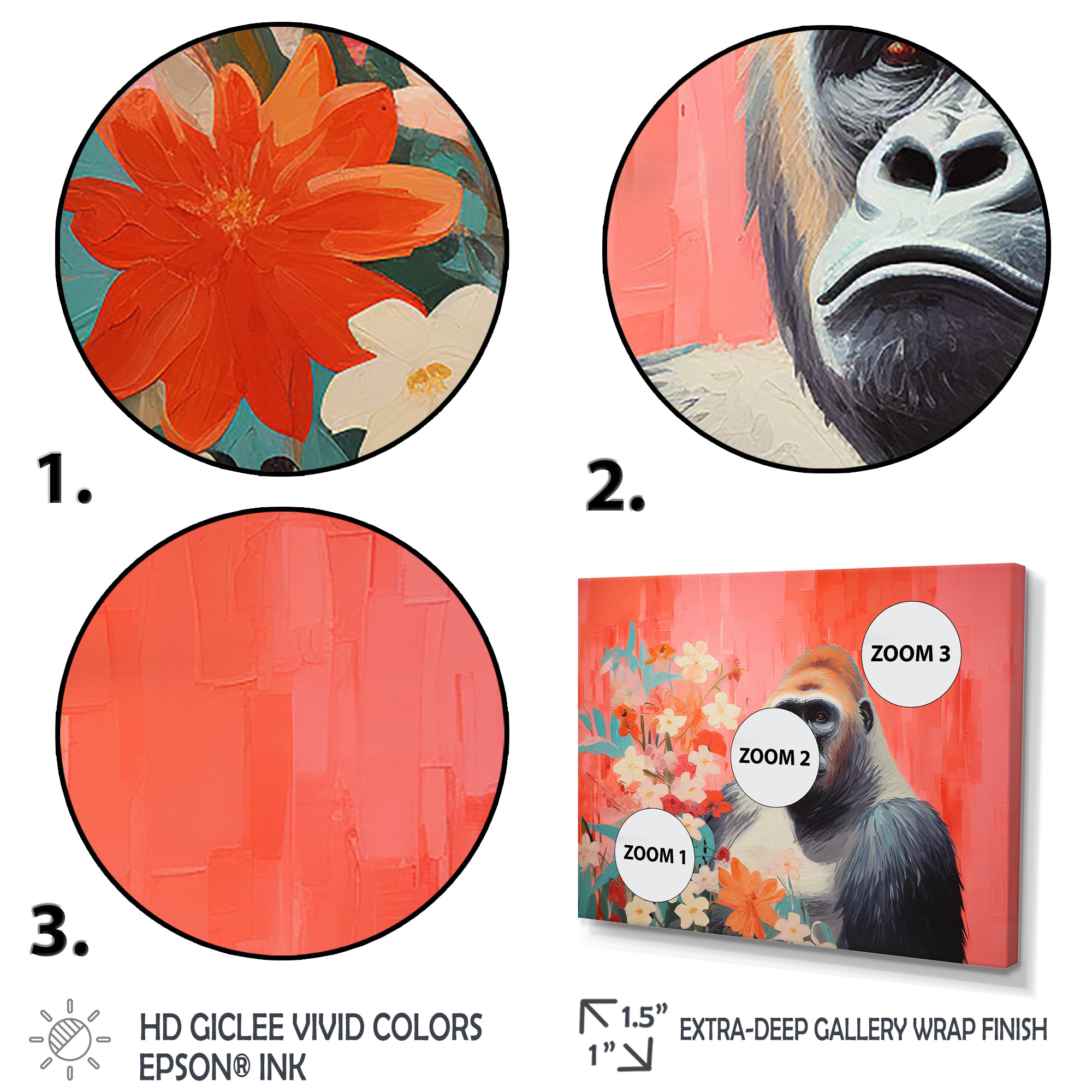 Vibrant Gorilla blooms - Gorilla Wall Art Prints