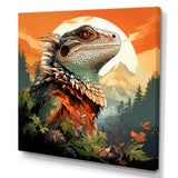 Forest Frolic Lizard - Gray Lizard Wall Art