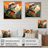 Forest Frolic Lizard - Gray Lizard Wall Art