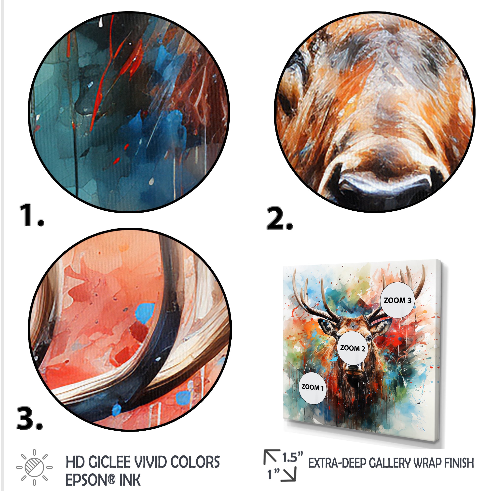 Majestic Moose Wonderland - Deer Canvas Wall Art