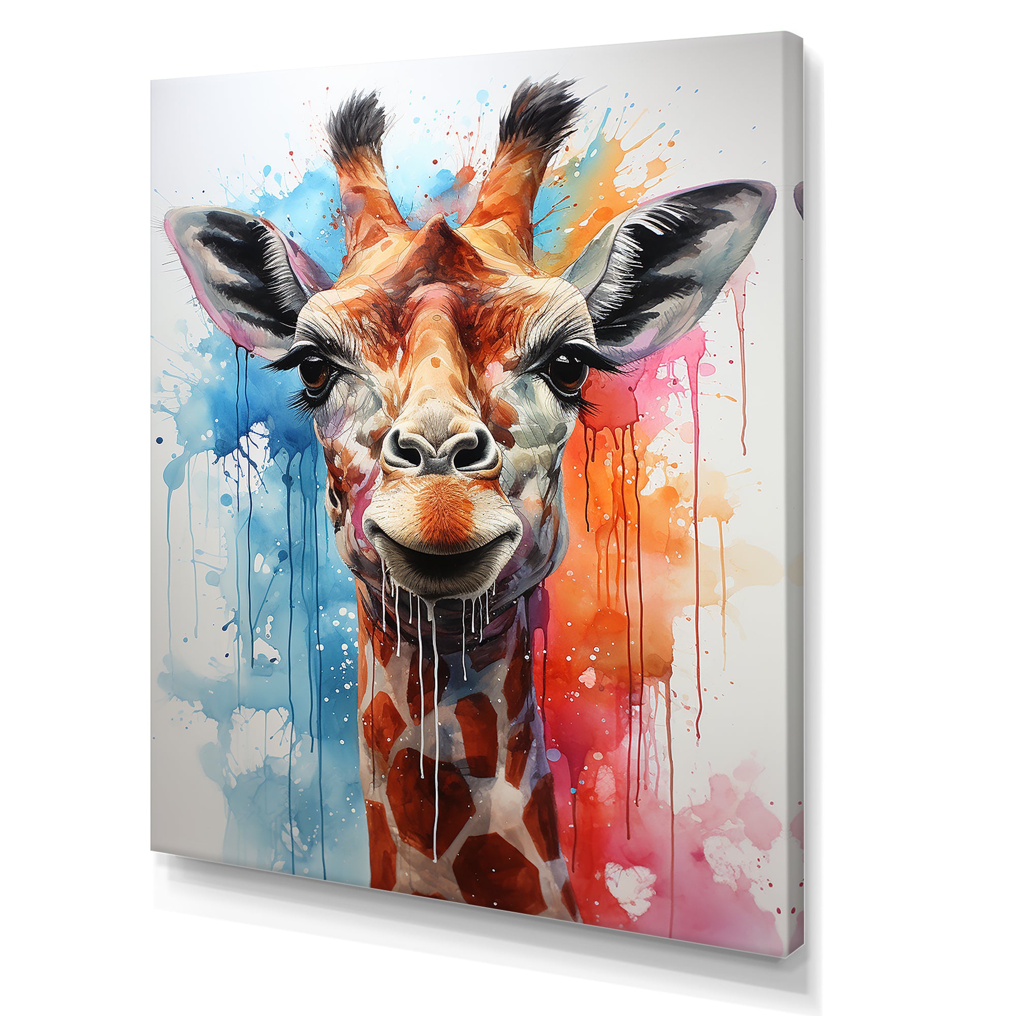 Popart Giraffe portrait - Giraffe Bedroom Wall Art
