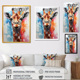 Popart Giraffe portrait - Giraffe Bedroom Wall Art