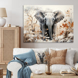 Elephants Bamboo Wonderland - Elephant Large Canvas Wall Art