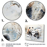 Panda playing in winter landscape - Bear Bedroom Wall Art
