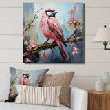 Blue and pink bird floral tree Harmony - Bird Wall Decor