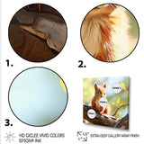 Forest cute Squirrel - Squirrel Large Canvas Wall Art