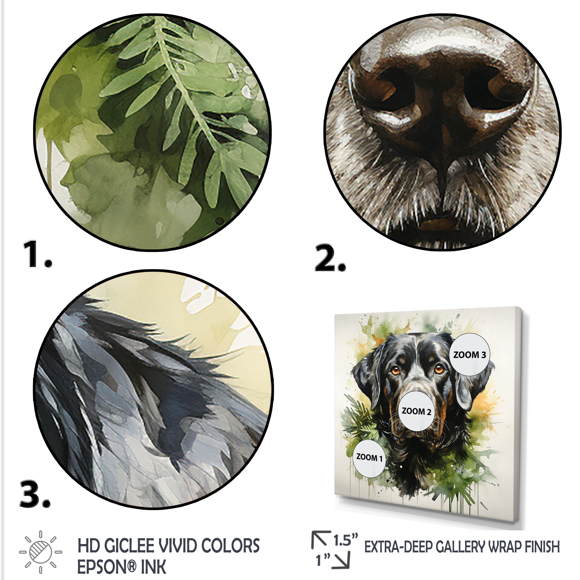 Tropical Labrador Dog Portrait - Dog Wall Art Prints