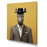 Chic Zebra suit - Yellow Zebra Fashion Wall Art