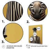 Chic Zebra suit - Yellow Zebra Fashion Wall Art