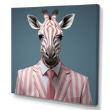 Pink and white Giraffe fashion Elegance - Giraffe Fashion Bedroom Wall Art