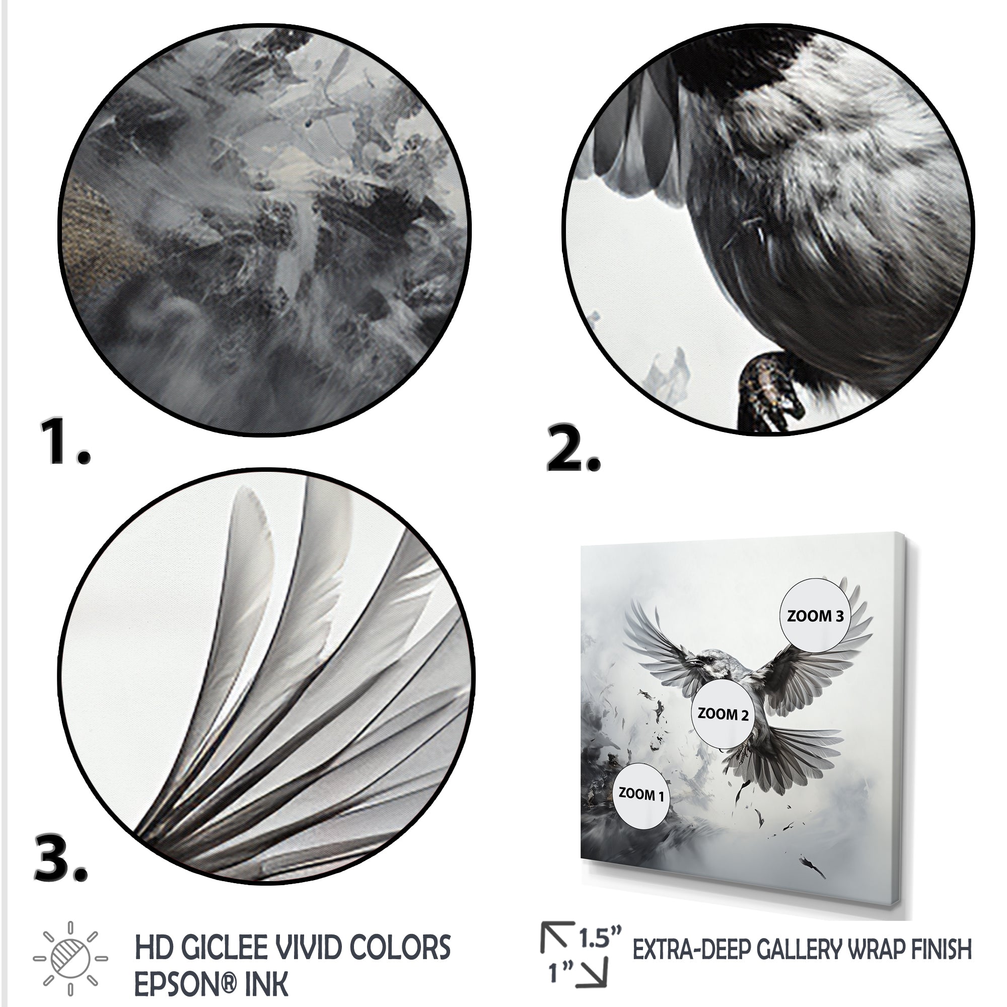 Graphite Realism The Wild Bird - Bird Wall Decor