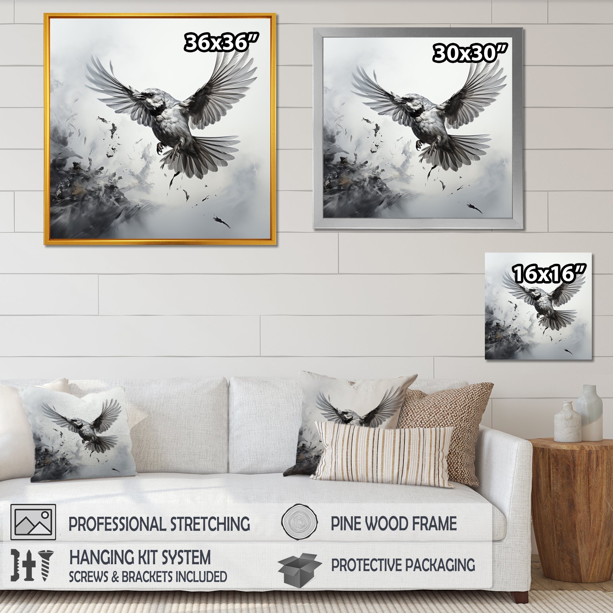 Graphite Realism The Wild Bird - Bird Wall Decor