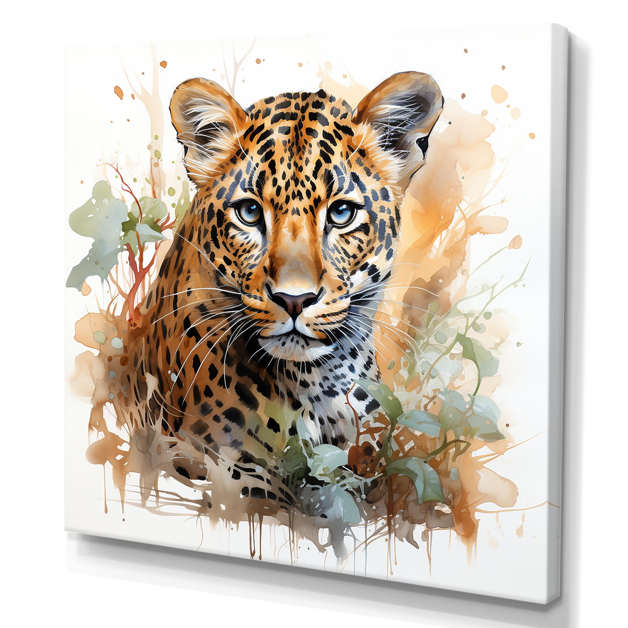 Brown Leopard elegance portrait - Leopard Wall Art Prints