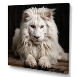 Ivory King portrait elegance - Lion Canvas Wall Art