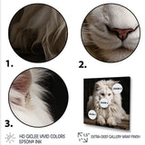 Ivory King portrait elegance - Lion Canvas Wall Art