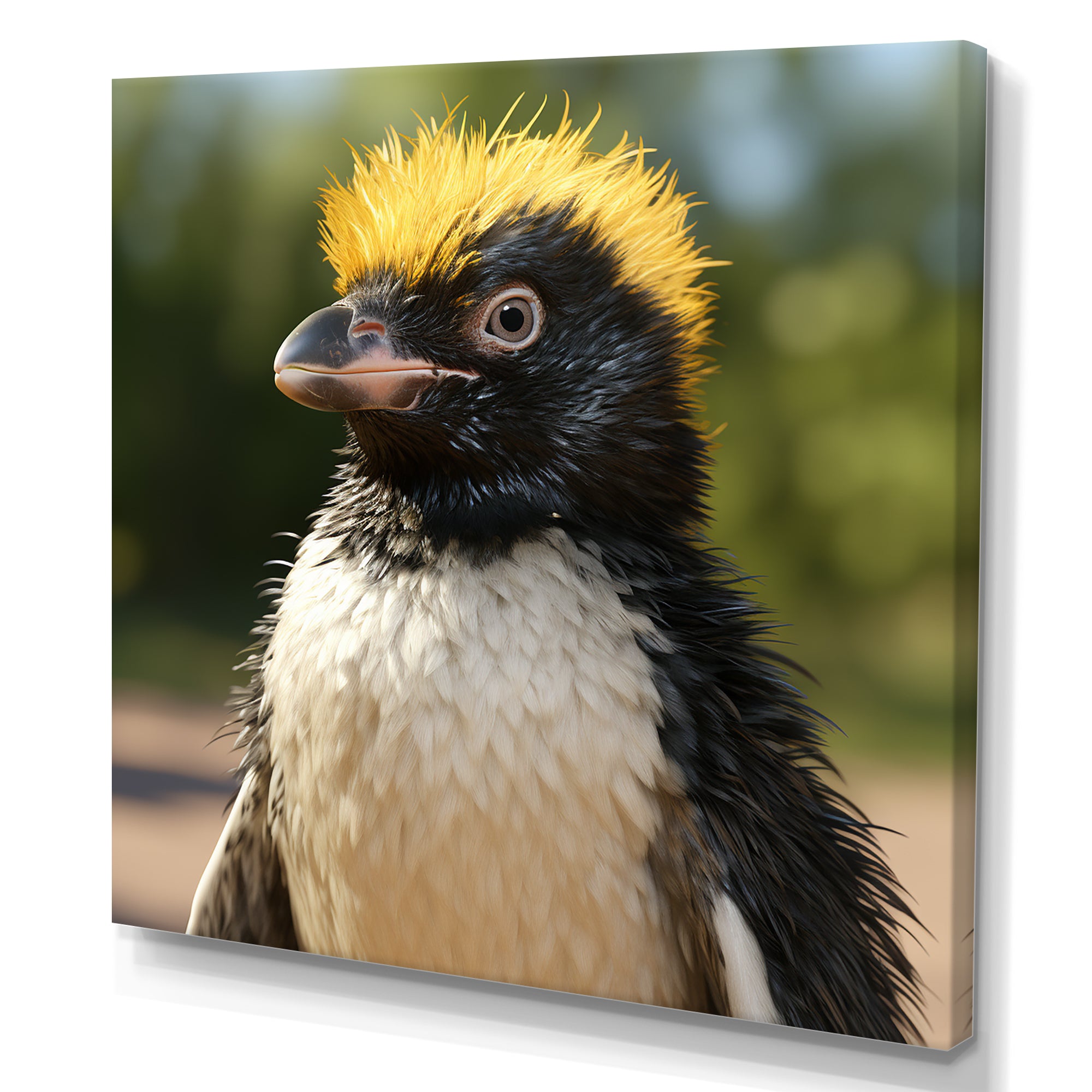 Penguin photo portrait - Black Penguin Wall Art