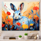 Blue Rabbit flower meadows - Blue Rabbit Wall Art