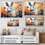 Blue Rabbit flower meadows - Blue Rabbit Wall Art