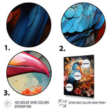 Blue and orange Toucan Treasures - Blue Toucan Wall Art