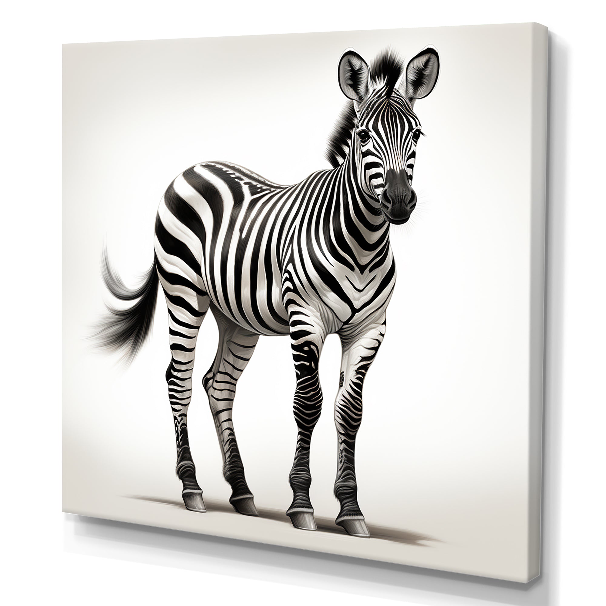 Minimalism Zebra elegance - Black Zebra Wall Art