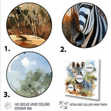 Zebra Savannah portrait - Zebra Home Decor Art