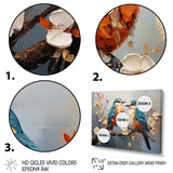 Orange and blue birds on blossom tree - Bird Living Room Wall Art