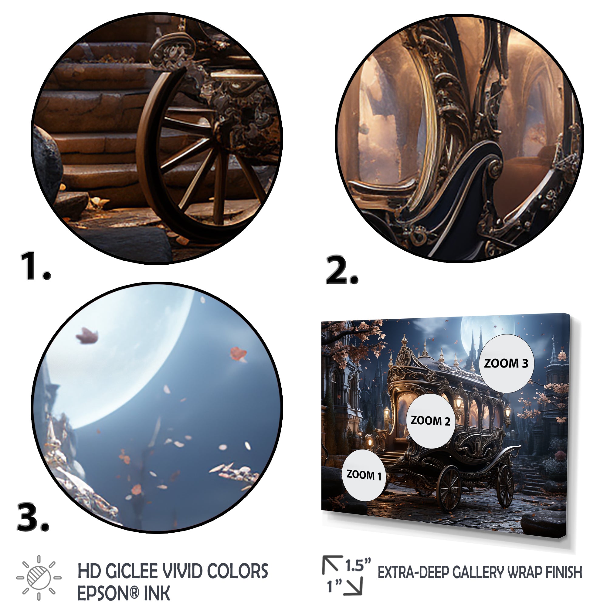 Enchanted Evening Carriage - Old American Cart Canvas Wall Art