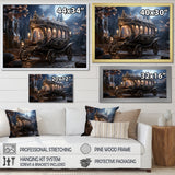 Enchanted Evening Carriage - Old American Cart Canvas Wall Art