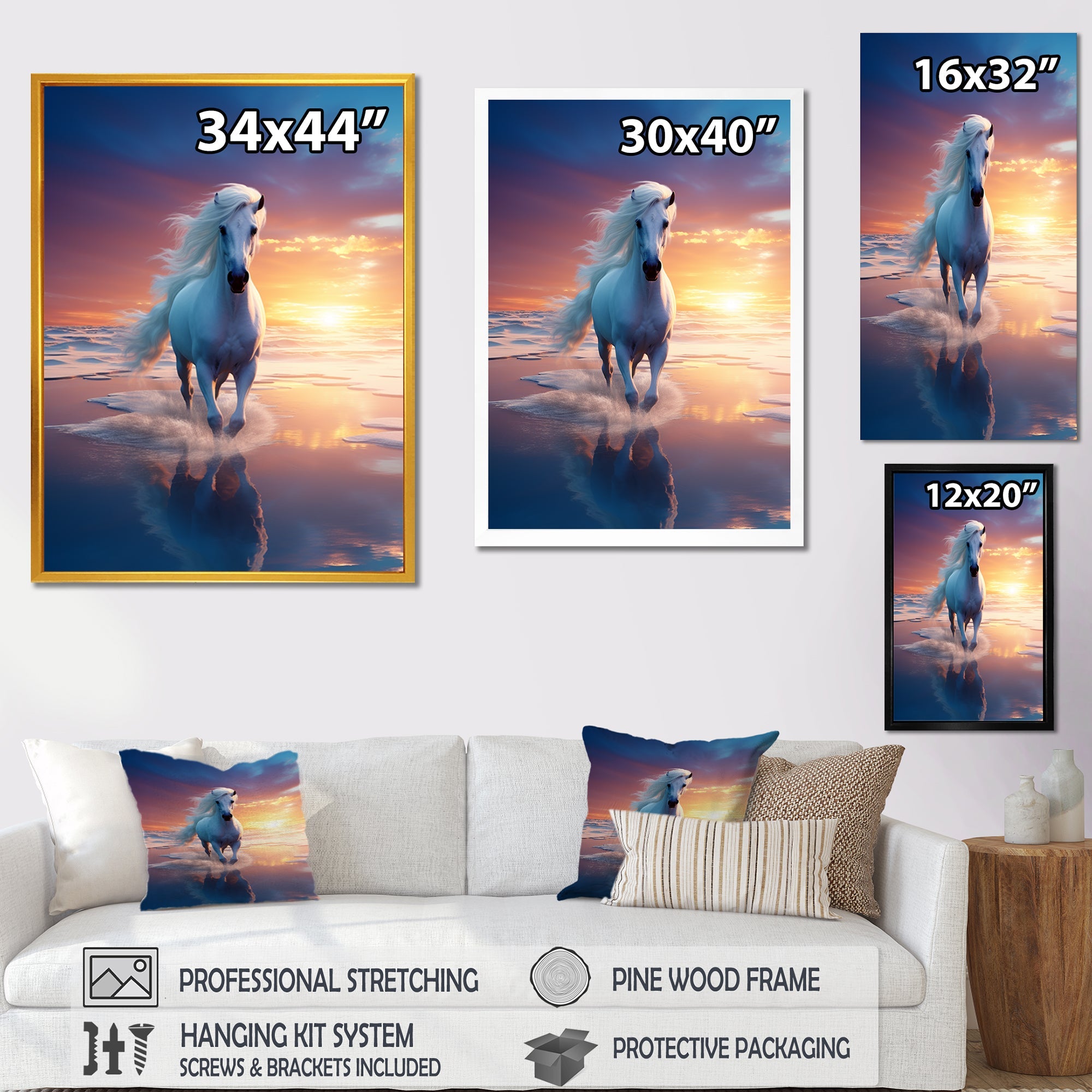 Coastal Horse Majesty Portrait - Horse Wall Decor