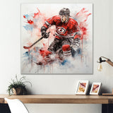 Red Us Hockey Ice Chronicles - Sport Hockey Canvas Wall Art