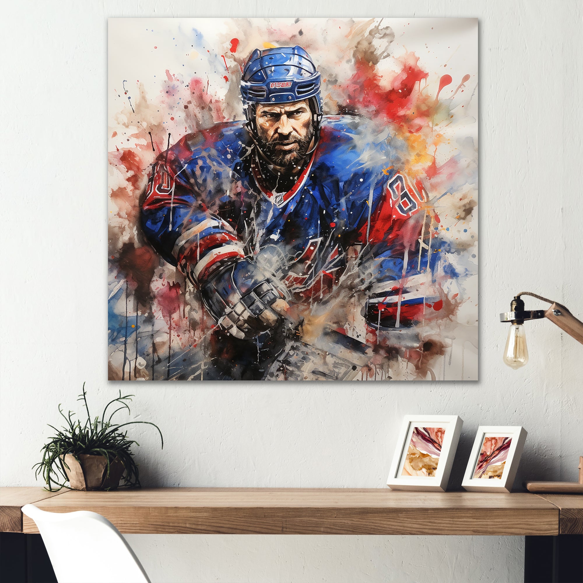 Sport Hockey Ice Chronicles I - Sport Hockey Canvas Wall Art