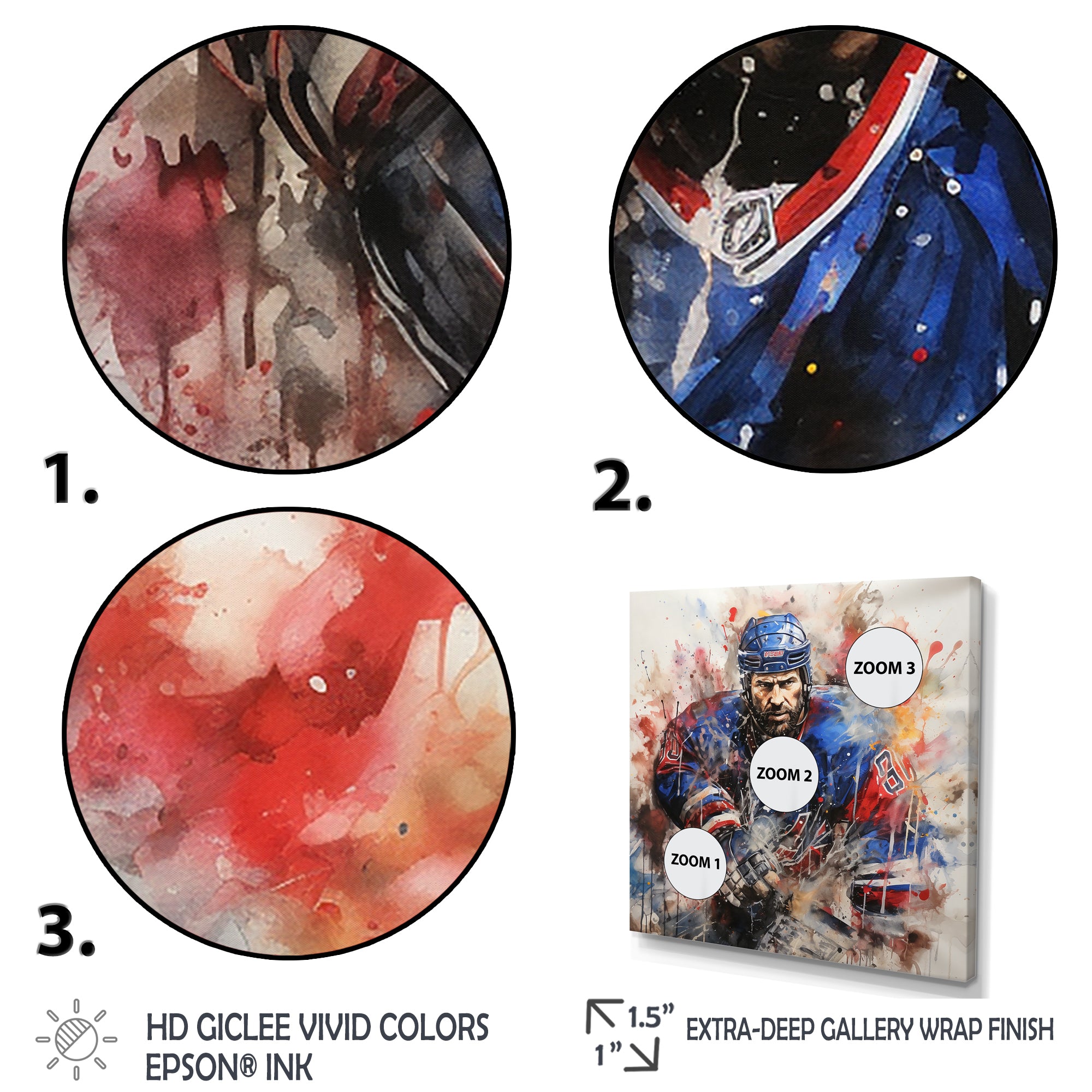 Sport Hockey Ice Chronicles I - Sport Hockey Canvas Wall Art