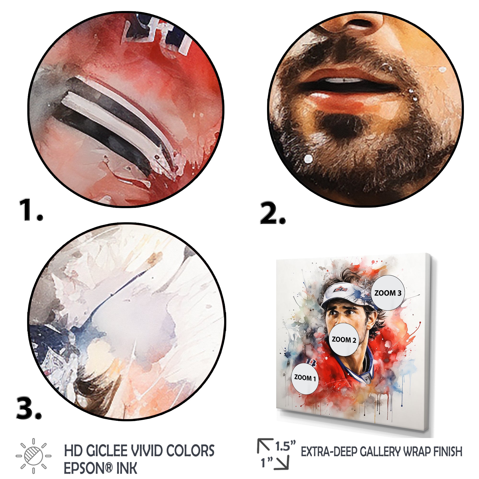 Hockey Champion Odyssey Portrait I - Sport Hockey Canvas Wall Art