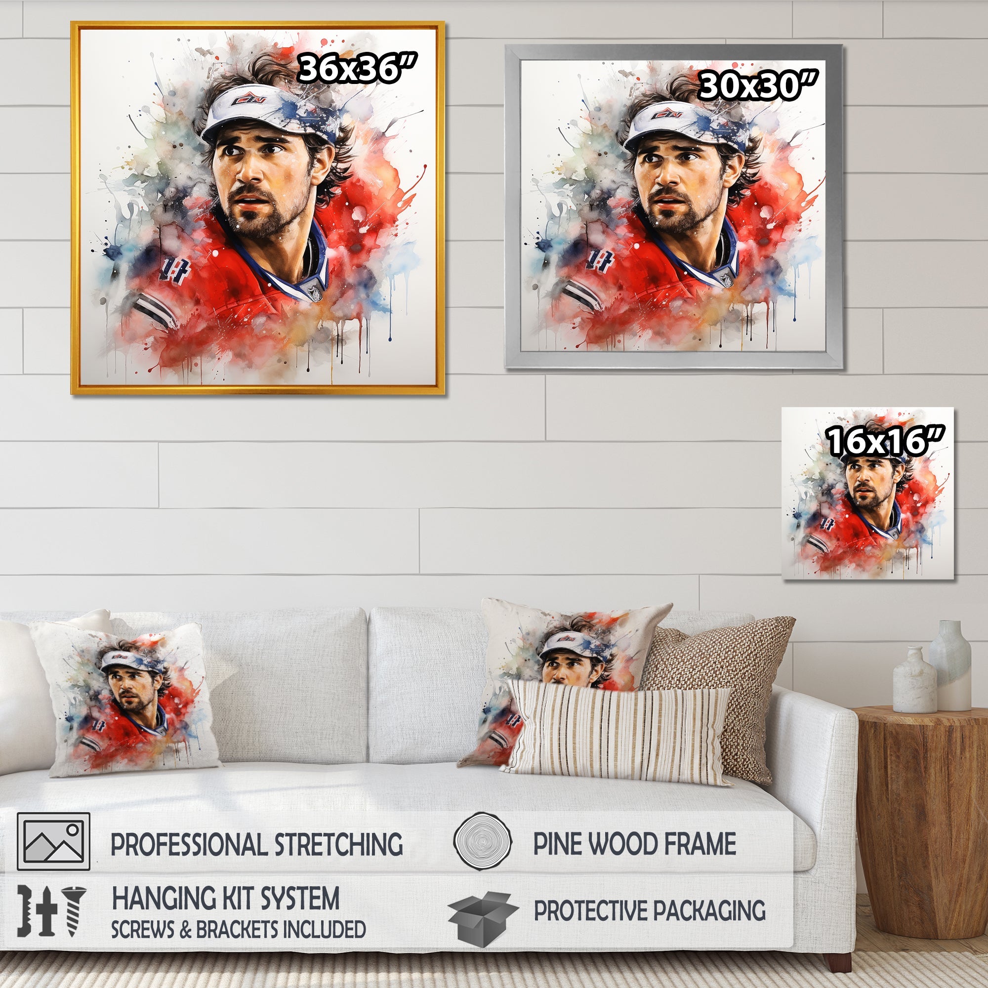 Hockey Champion Odyssey Portrait I - Sport Hockey Canvas Wall Art
