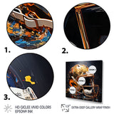 Gold American Football Helmet - Sport Football Canvas Wall Art