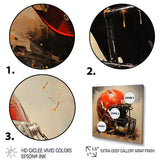 Minimalist Red Football Helmet I - Sport Football Canvas Wall Art