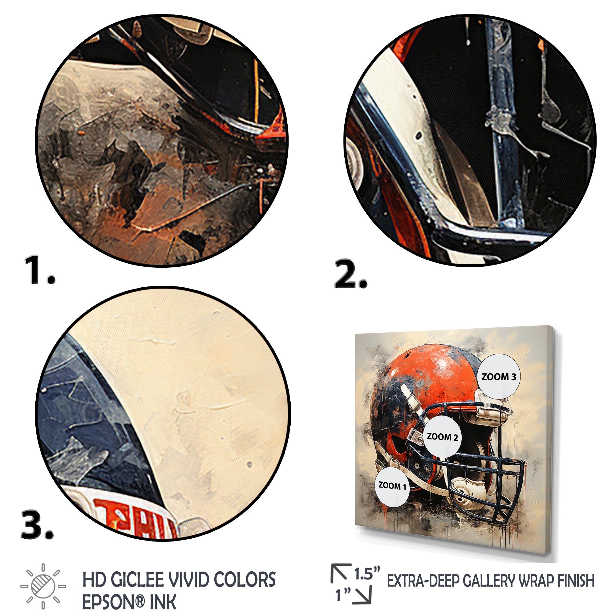 Black And Red Football Helmet - Sport Football Canvas Wall Art