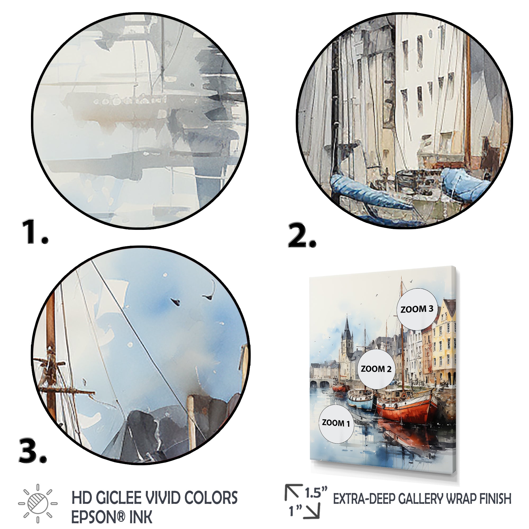 Red and grey Fishing Boat at port I - Boat Fishing Canvas Wall Art