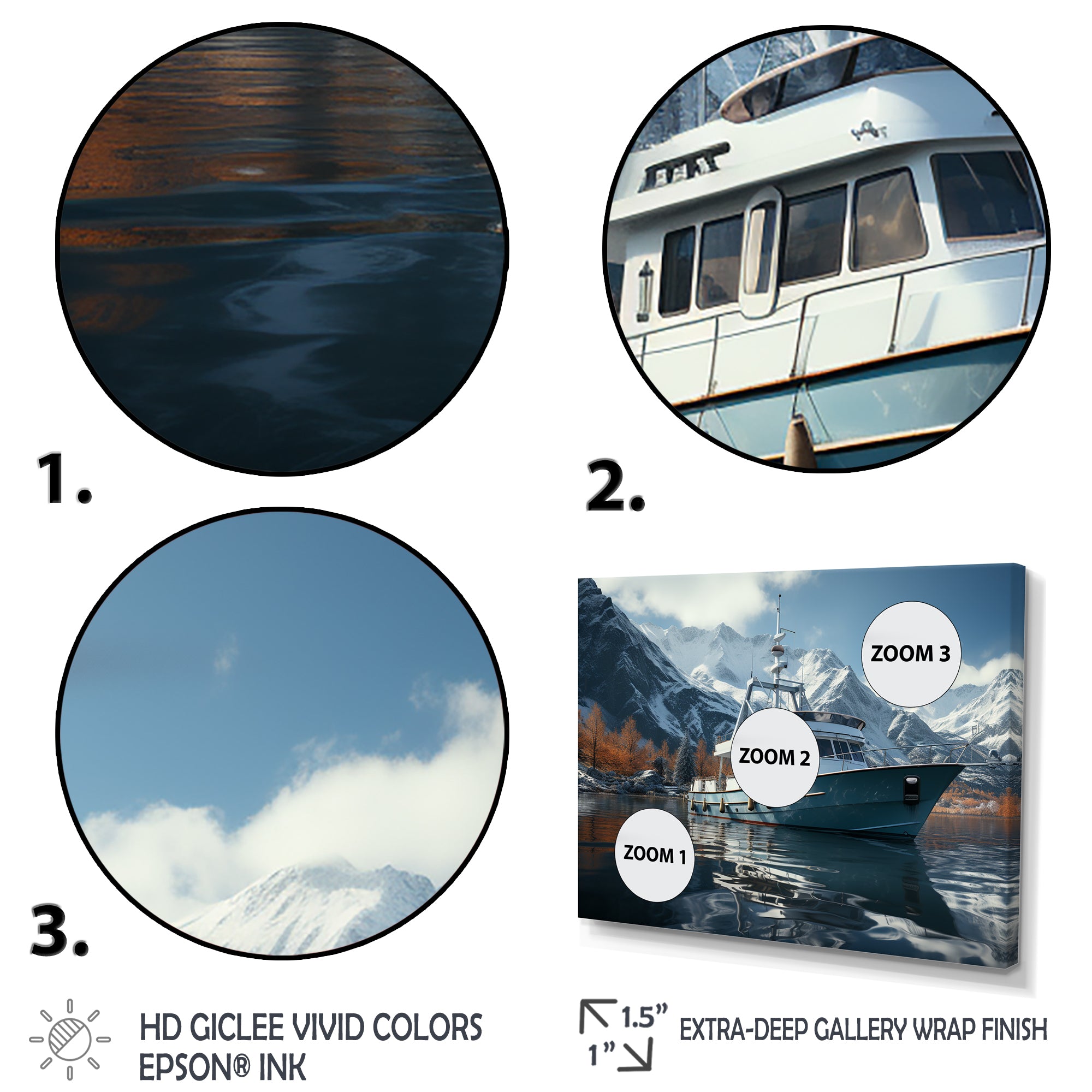 Red and white Fishing Boat in river I - Boat Fishing Canvas Wall Art