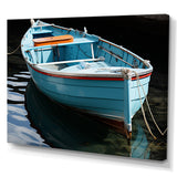 Blue and red Fishing boat expedition - Boat Fishing Canvas Wall Art