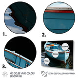 Blue and red Fishing boat expedition - Boat Fishing Canvas Wall Art