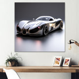 Silver Italian hyper car I - Car Exotic Canvas Wall Art