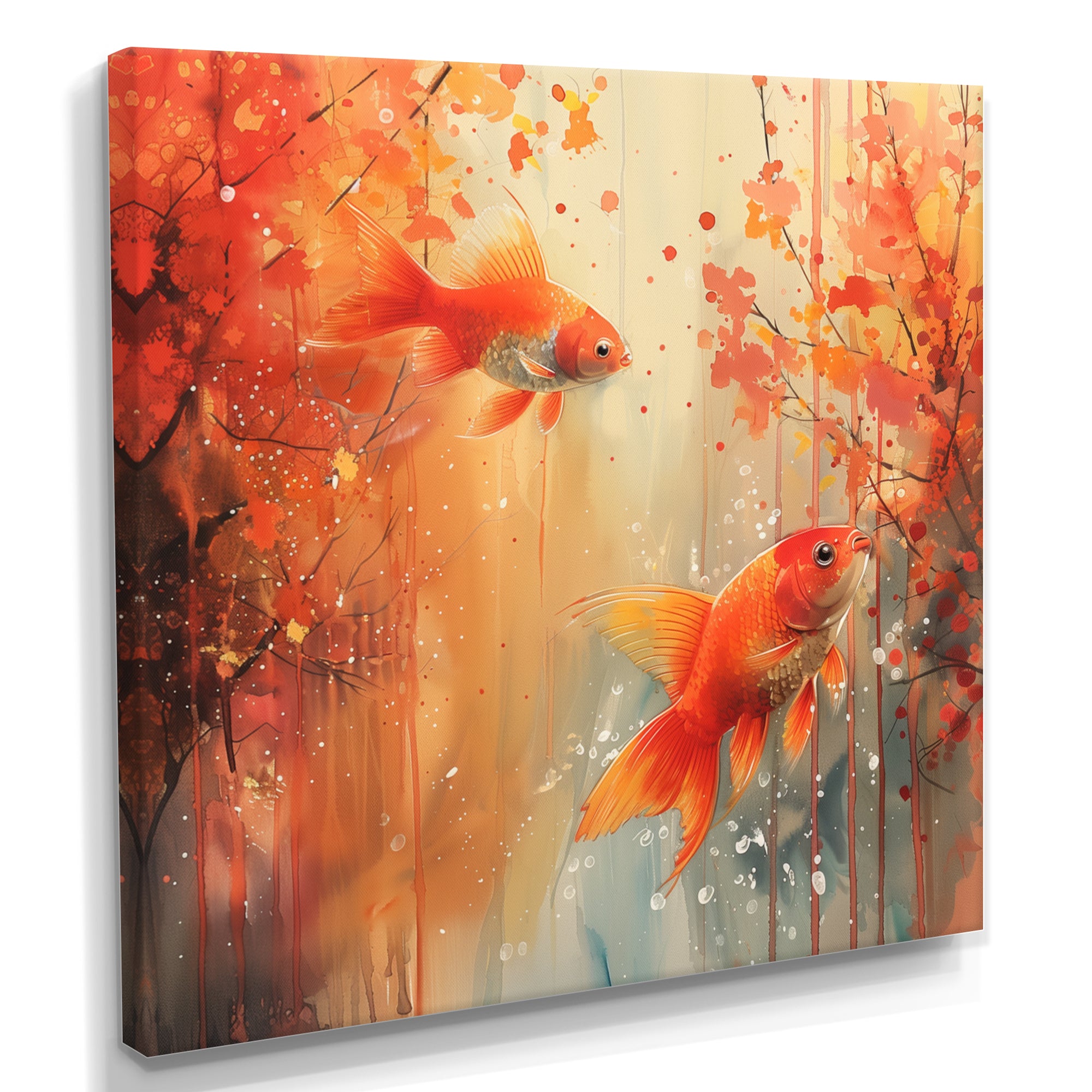 Orange coral Marine goldfish magic - Orange Coral Wall Art