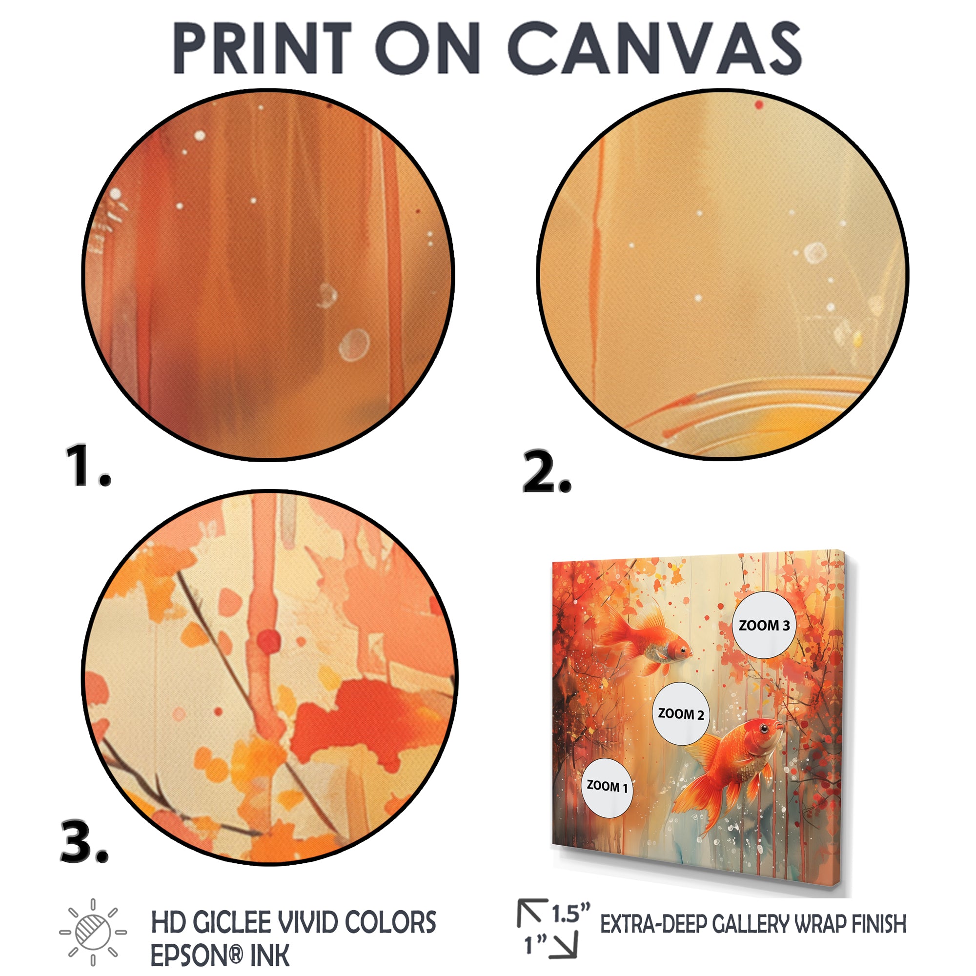 Orange coral Marine goldfish magic - Orange Coral Wall Art