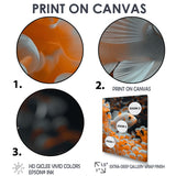 Orange white coral fish - Coral Living Room Wall Art