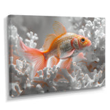 Orange white fish coral dream - Fish Wall Art Prints