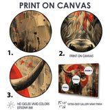 Red Taurus Astrology Bulls Courage - Taurus Wall Art Prints